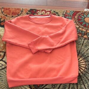 SHEIN Vibrant Coral Crewneck Sweater